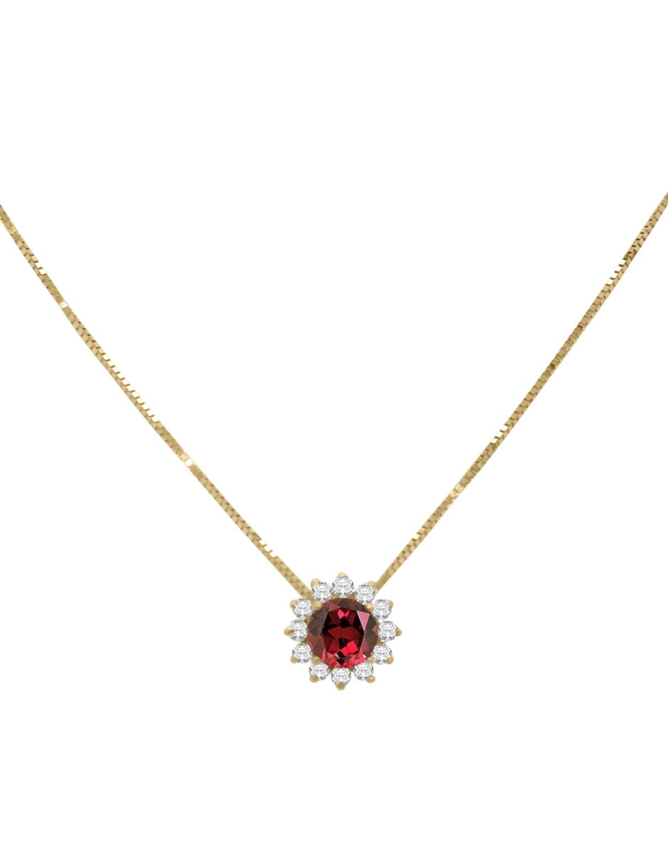 Collar con dije de estrella dakota de oro 14 k