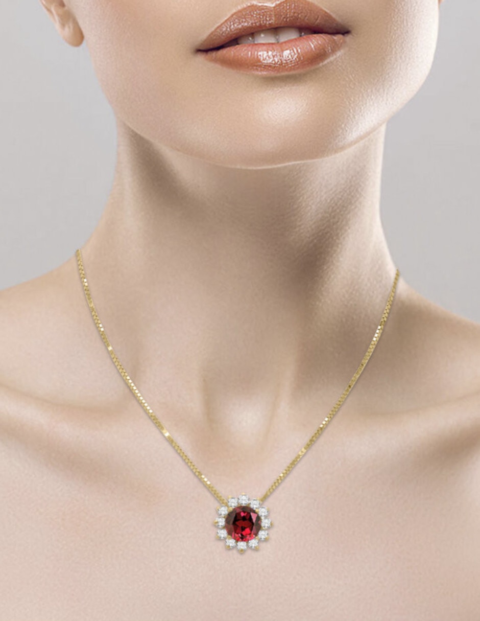 Collar con dije de estrella fascinare dakota de oro 14 k