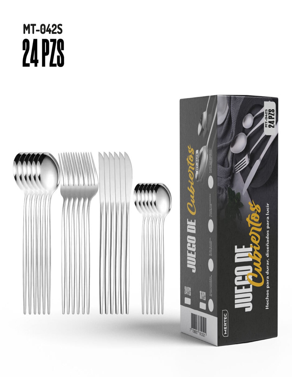 Set cubiertos de acero inoxidable 24 piezas Set cubiertos de acero inoxidable 24 piezas