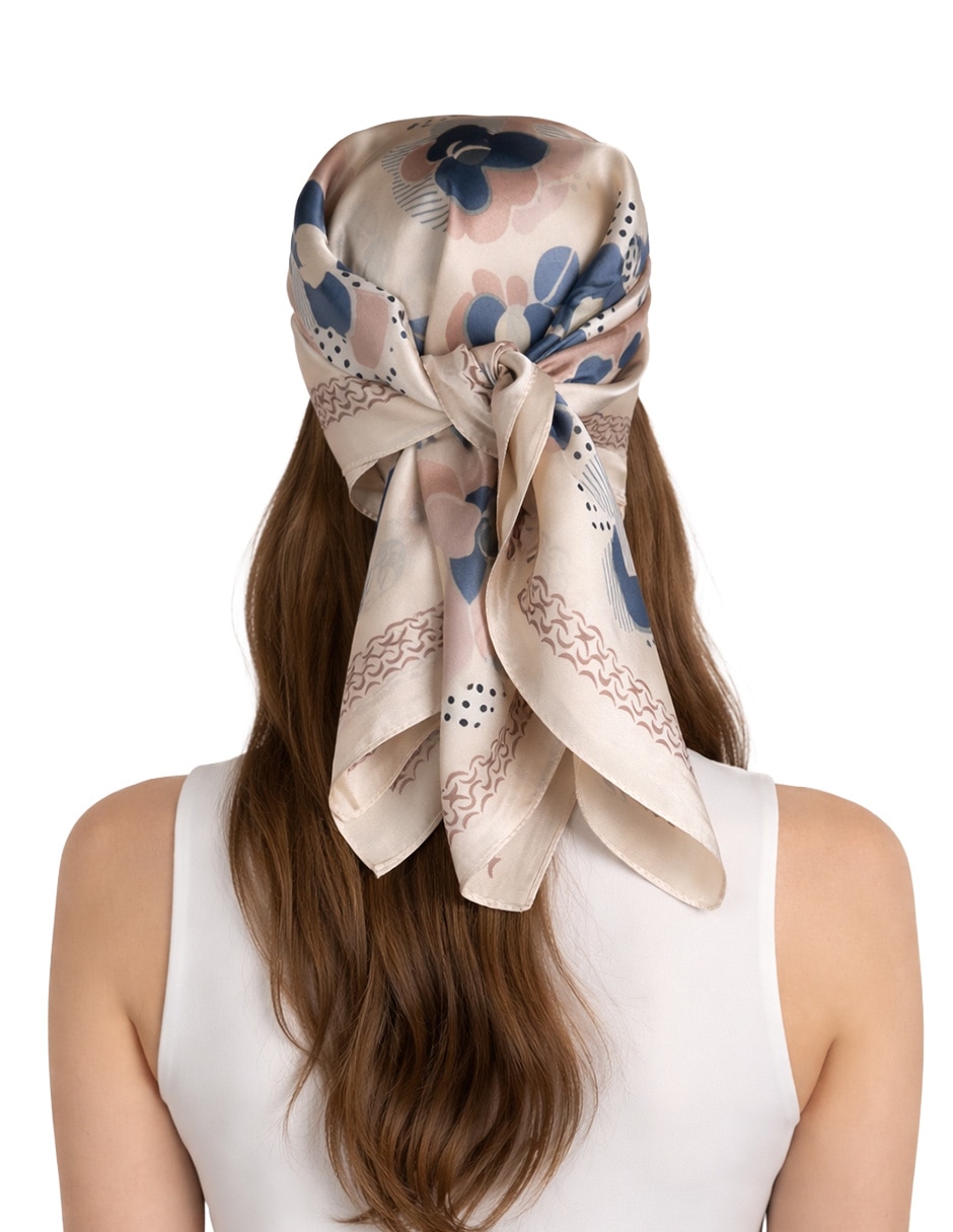 Mascada con estampado Floral para mujer 4