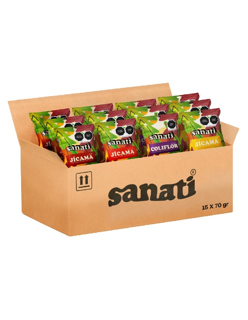 Caja de chips veganas surtidas Jícama y Coliflor