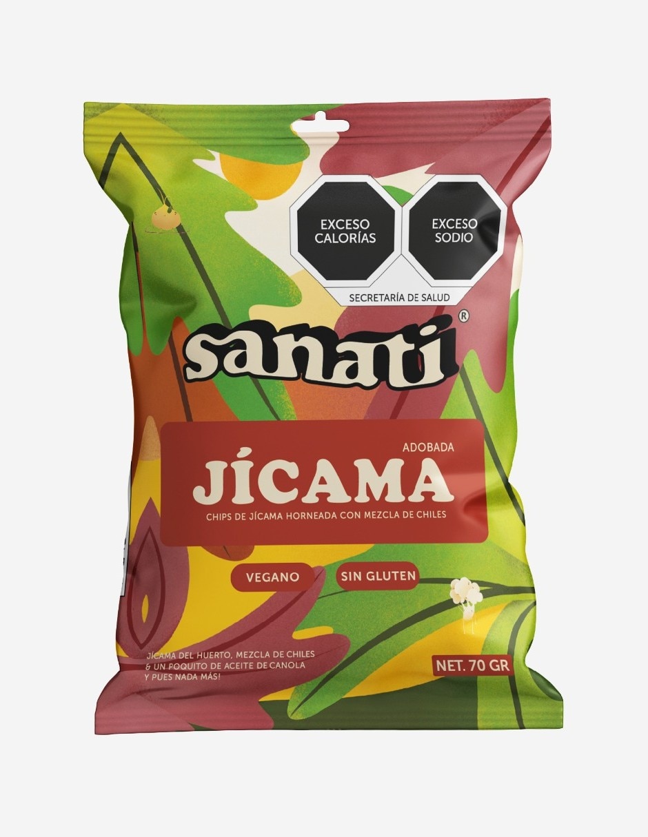 Caja de chips veganas surtidas Jícama y Coliflor Sanati