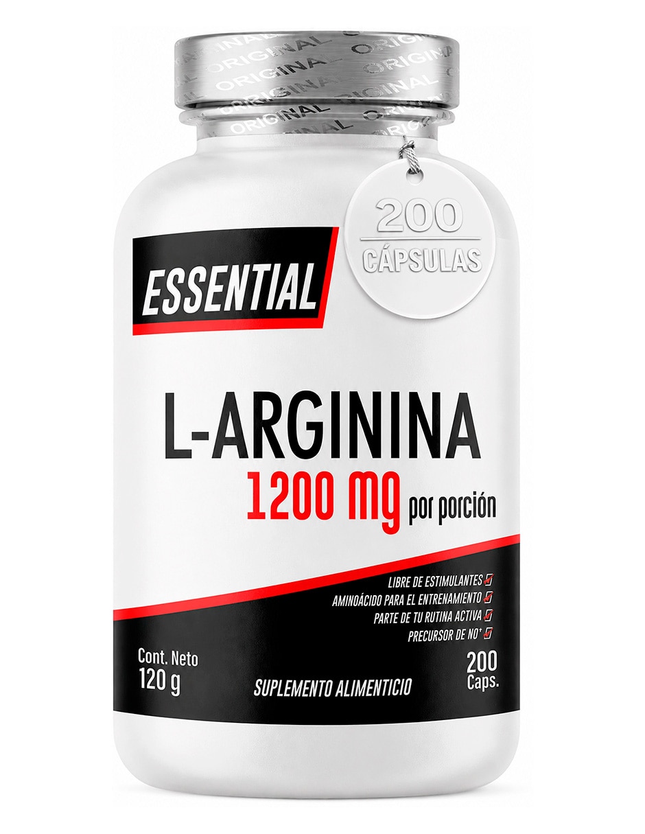 Suplementos alimenticios L-Arginina 200 Cápsulas Essential con L-Arginina Suplementos alimenticios L-Arginina 200 Cápsulas Essential con L-Arginina