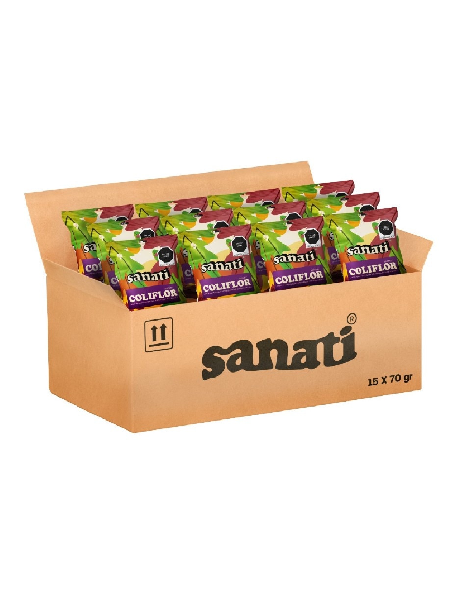 Caja de chips veganas de coliflor