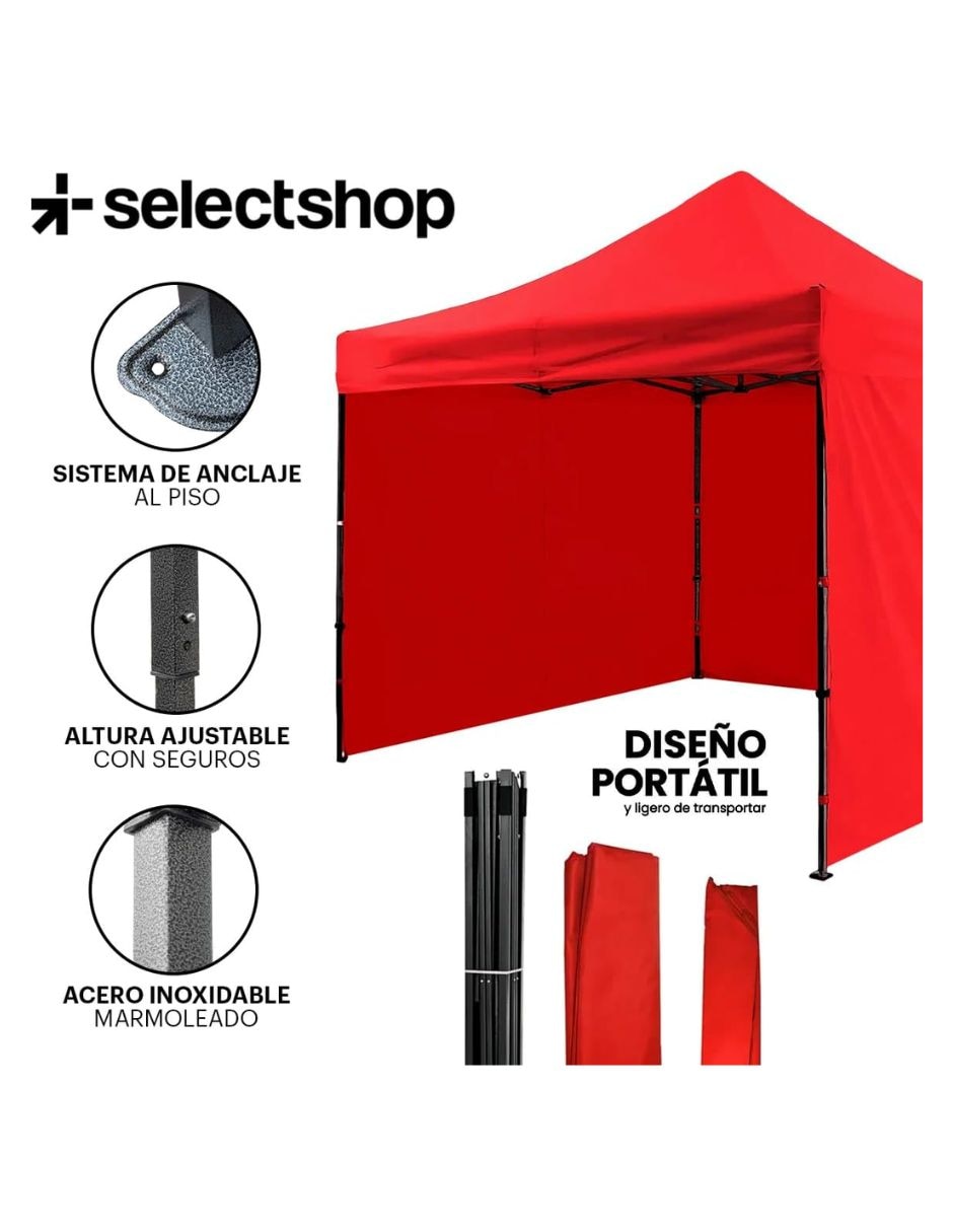 Toldo Selectshop 3x3 metros con paredes HG237C