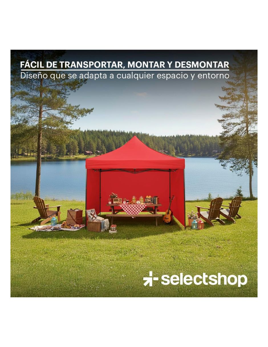 Toldo Selectshop 3x3 metros con paredes HG237C