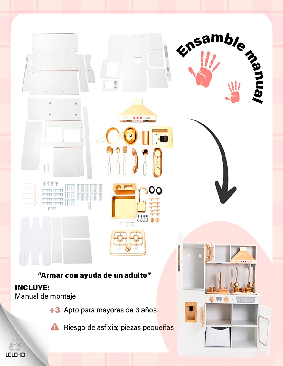 Cocina madera Homelya juego de rol para niños