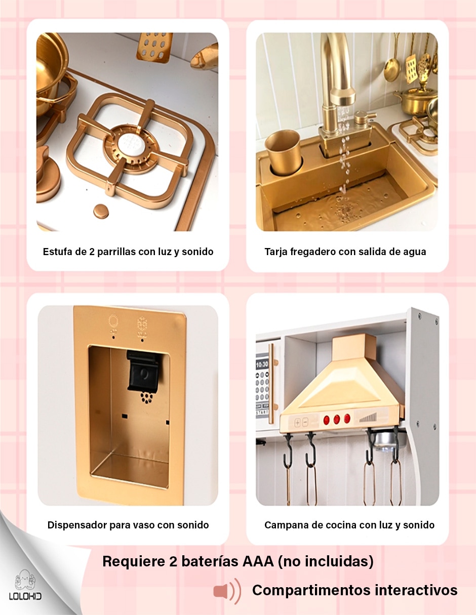 Cocina madera Homelya juego de rol para niños