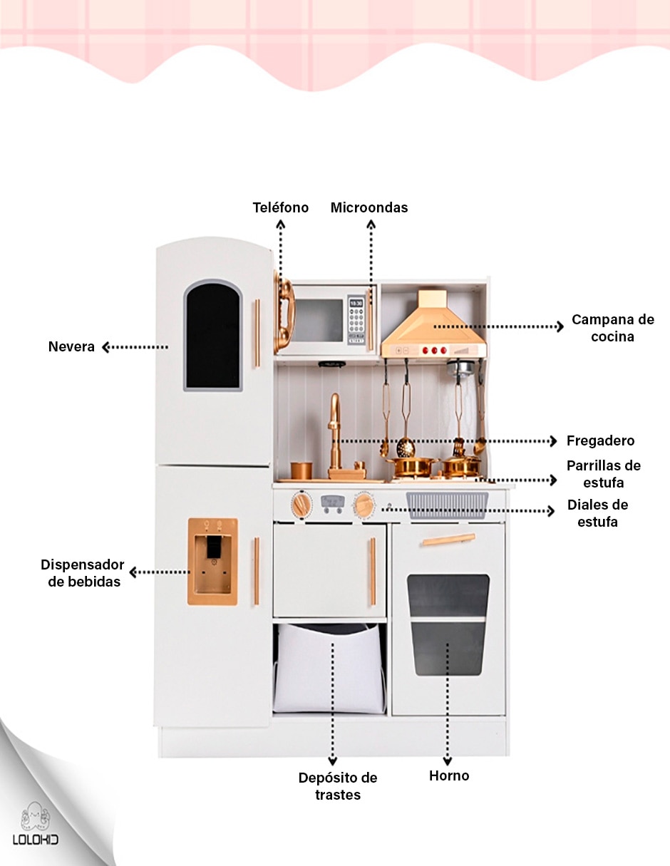Cocina madera Homelya juego de rol para niños