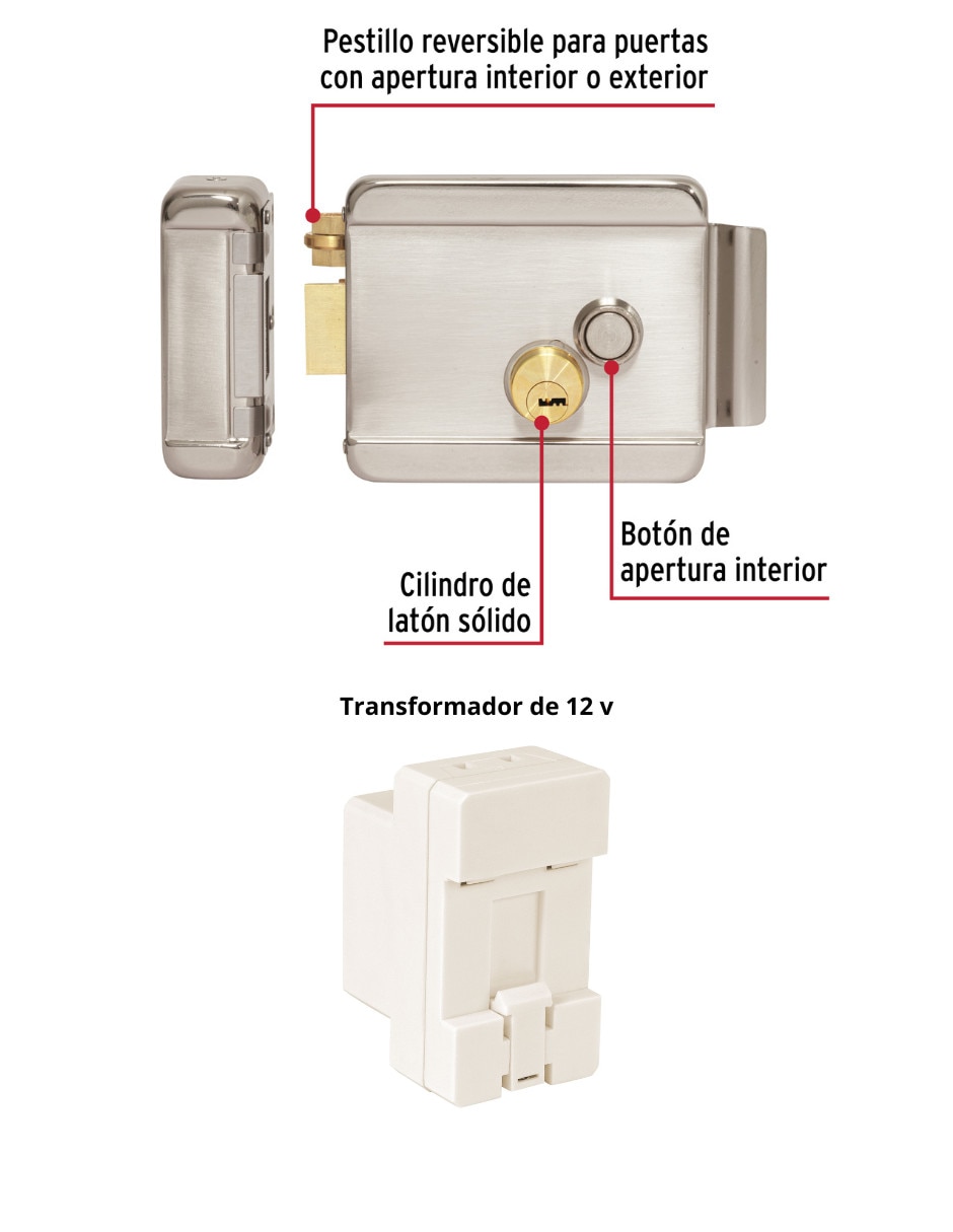 Cerradura Electromecánica Hermex CEM-32I-TR de Izquierda
