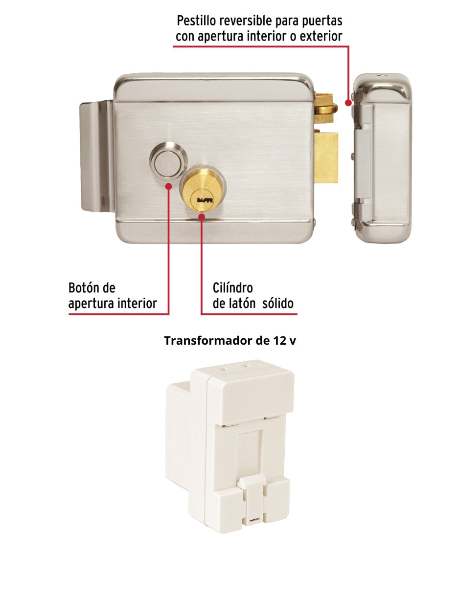 Cerradura Electromecánica Hermex CEM-32DTR de Derecha