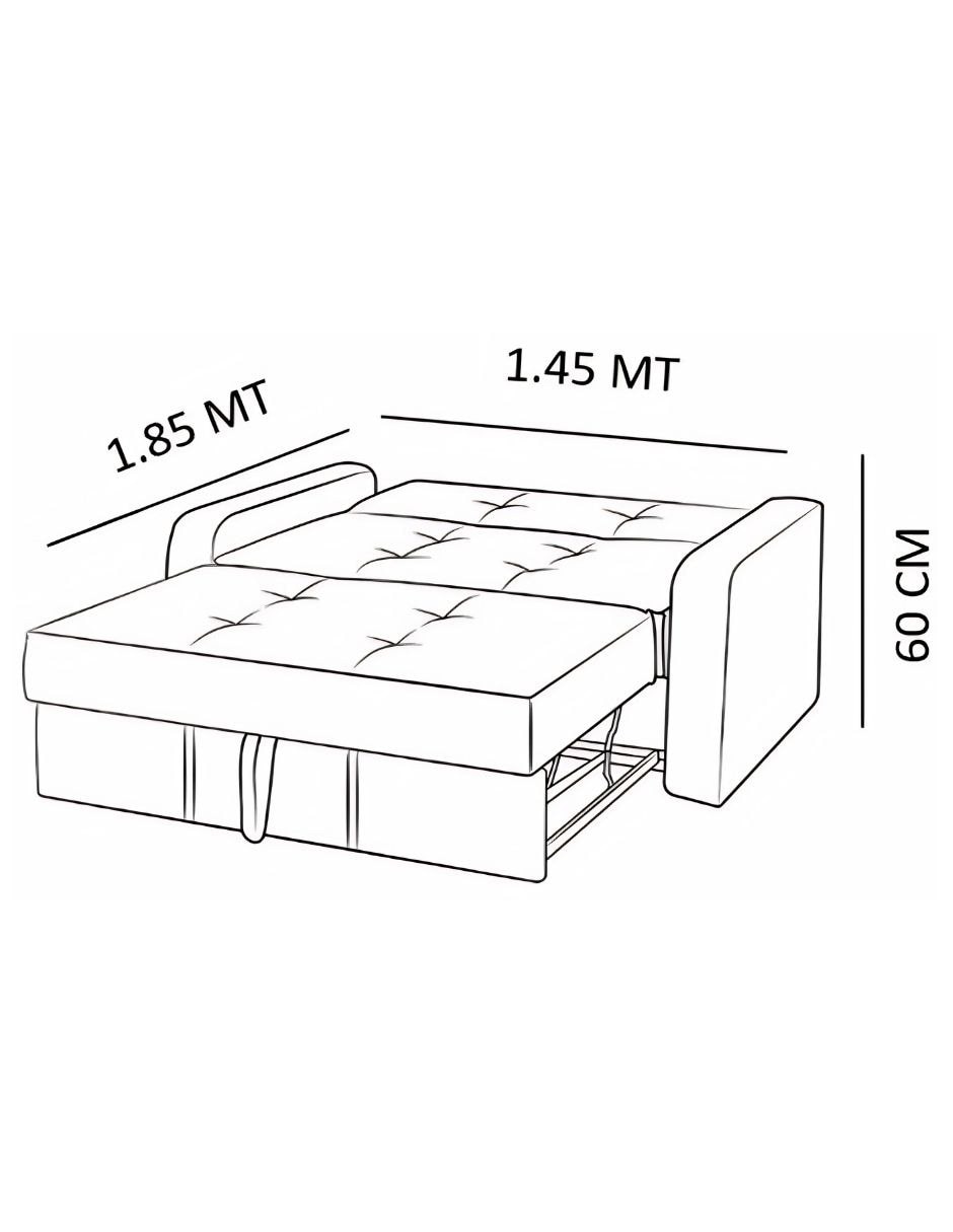 Sofá cama M & E Muebles Manne Love de madera pino