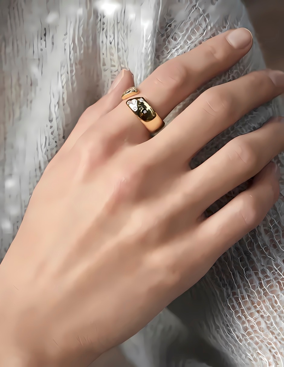 Anillo Mink circonita brillante