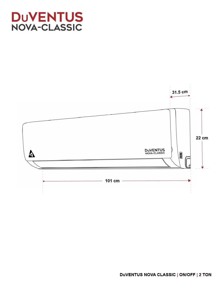 Aire acondicionado mini split inverter Duventus frío y calor 24000 BTU IVR/OVR9M241CIN2 220 V