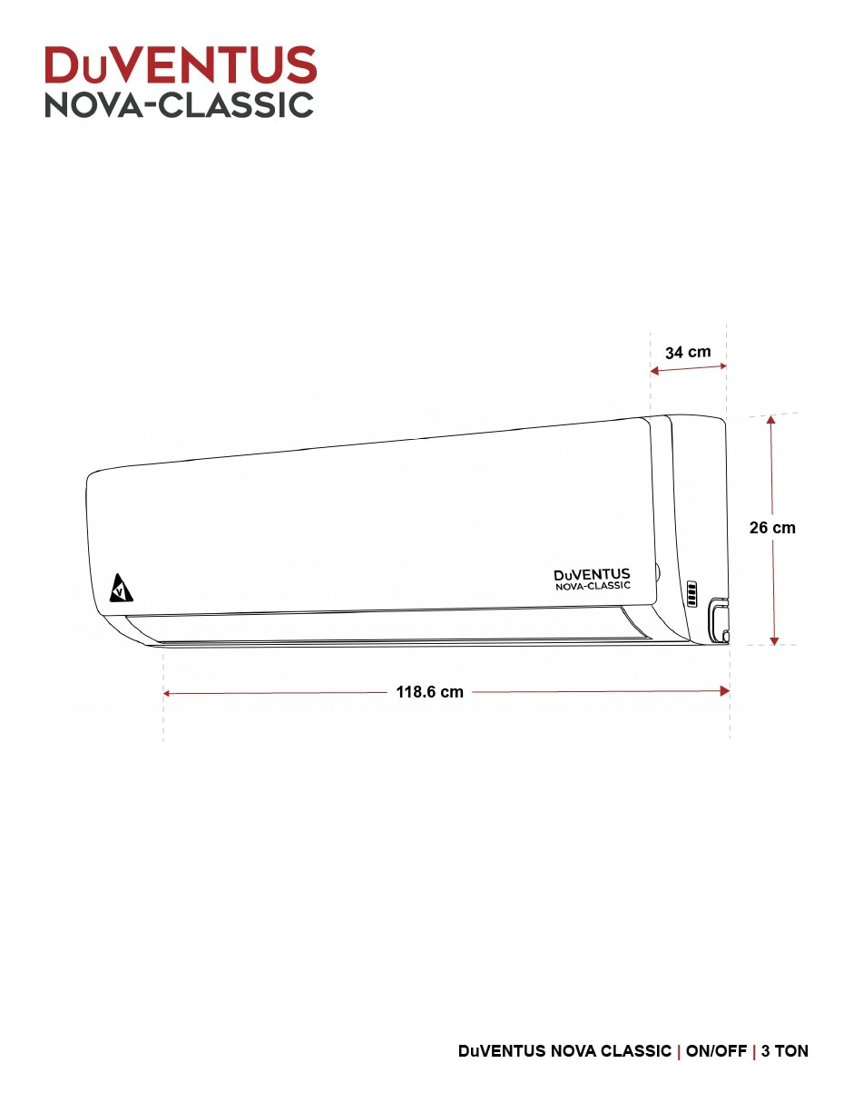 Aire acondicionado mini split inverter Duventus frío 36000 BTU IVR/OVR9M361FIN2 220 V