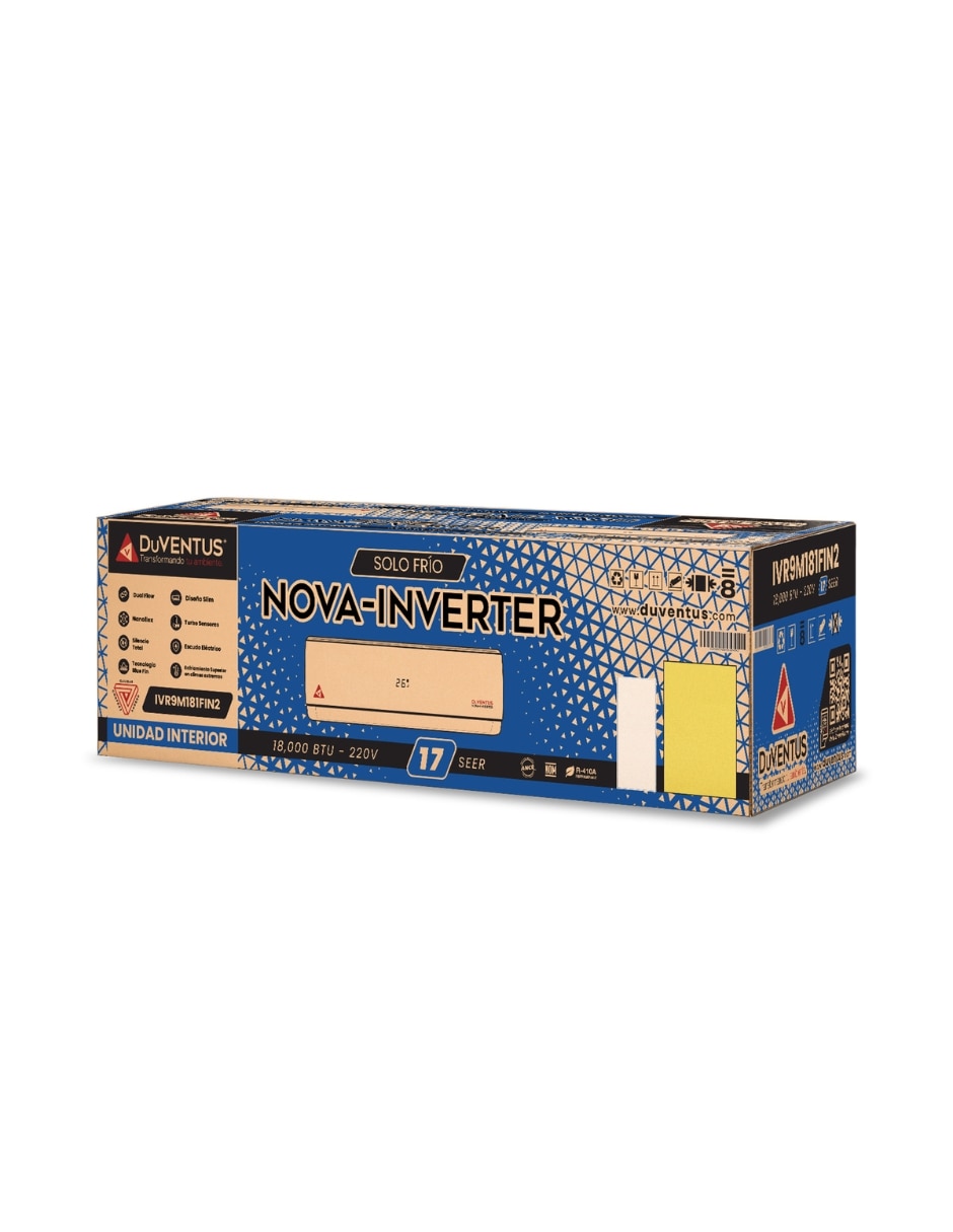 Aire acondicionado mini split inverter Duventus frío 36000 BTU IVR/OVR9M361FIN2 220 V