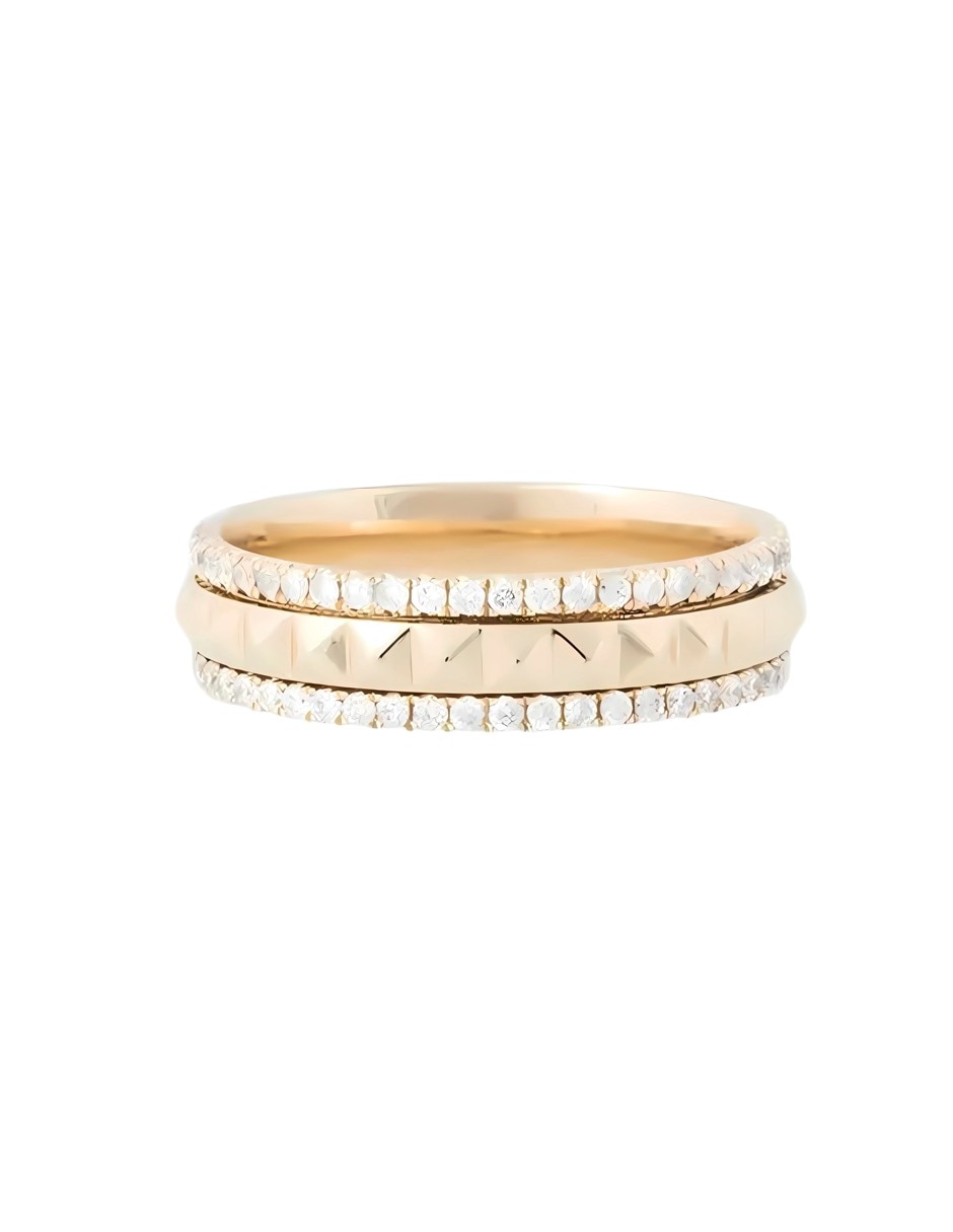 Anillo con gema Mink P 925 de plata circonita brillante
