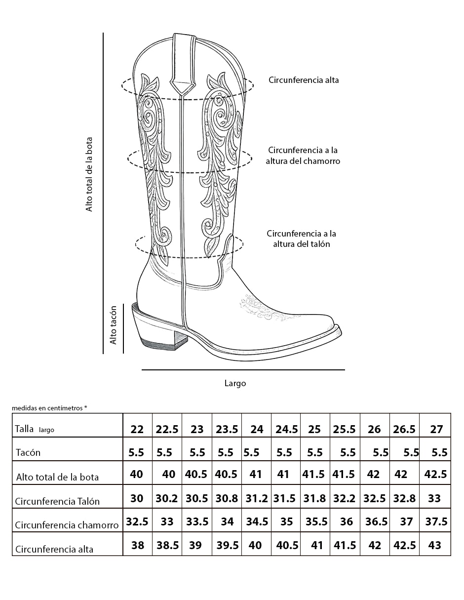 Bota cowboy abajo de la rodilla vaquero de piel para mujer