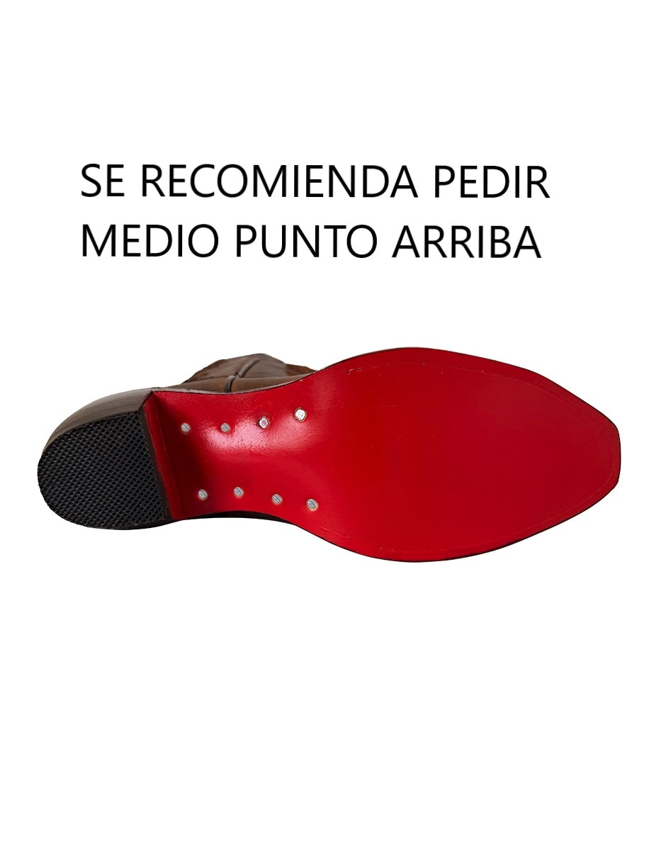 Bota cowboy abajo de la rodilla BDP Botas de Pedro Vaquero Curvy de piel para mujer