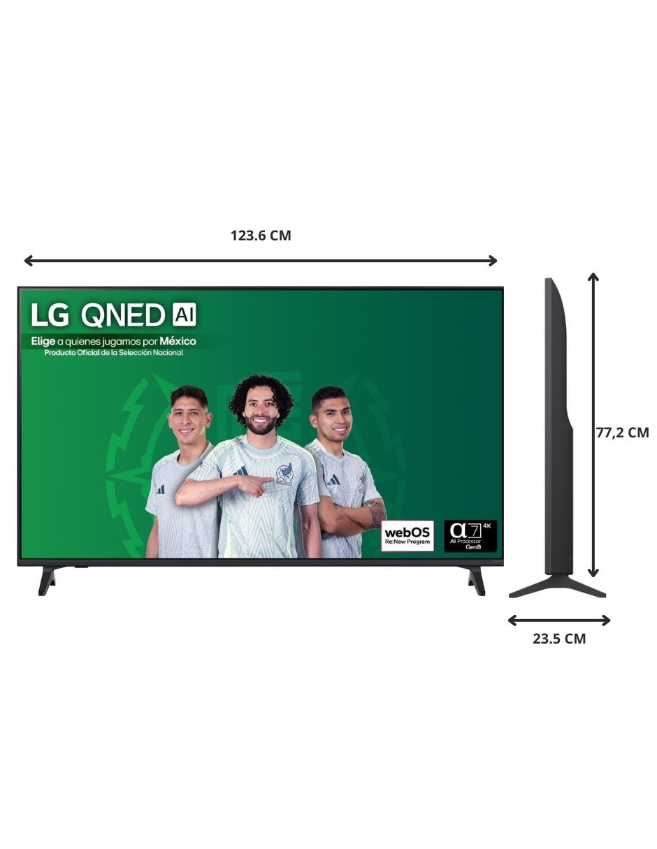 Pantalla Smart TV QNED de 4K/UHD 55QNED73ASA webos con AI Sound 2