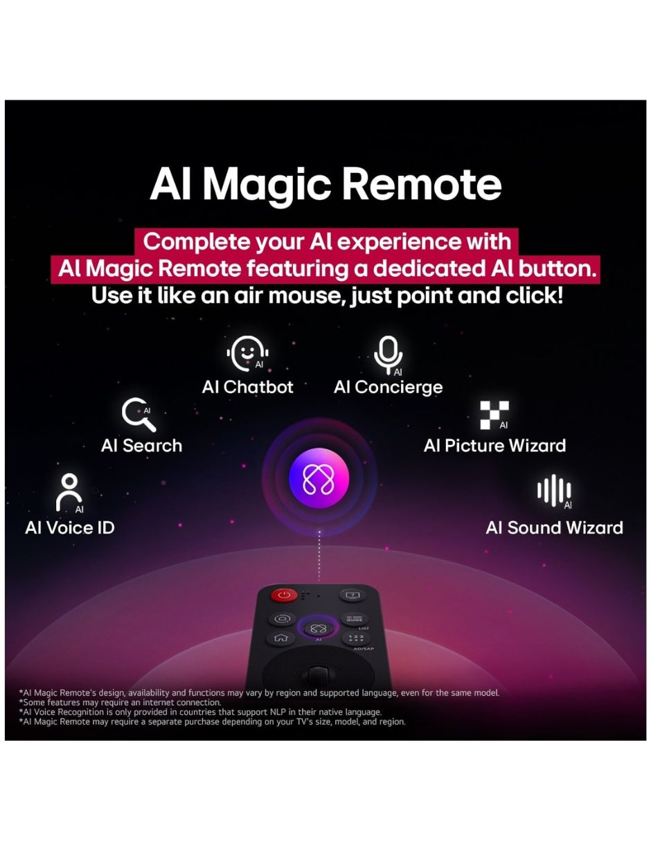 Pantalla Smart TV QNED de 4K/UHD 55QNED73ASA webos con AI Sound 3