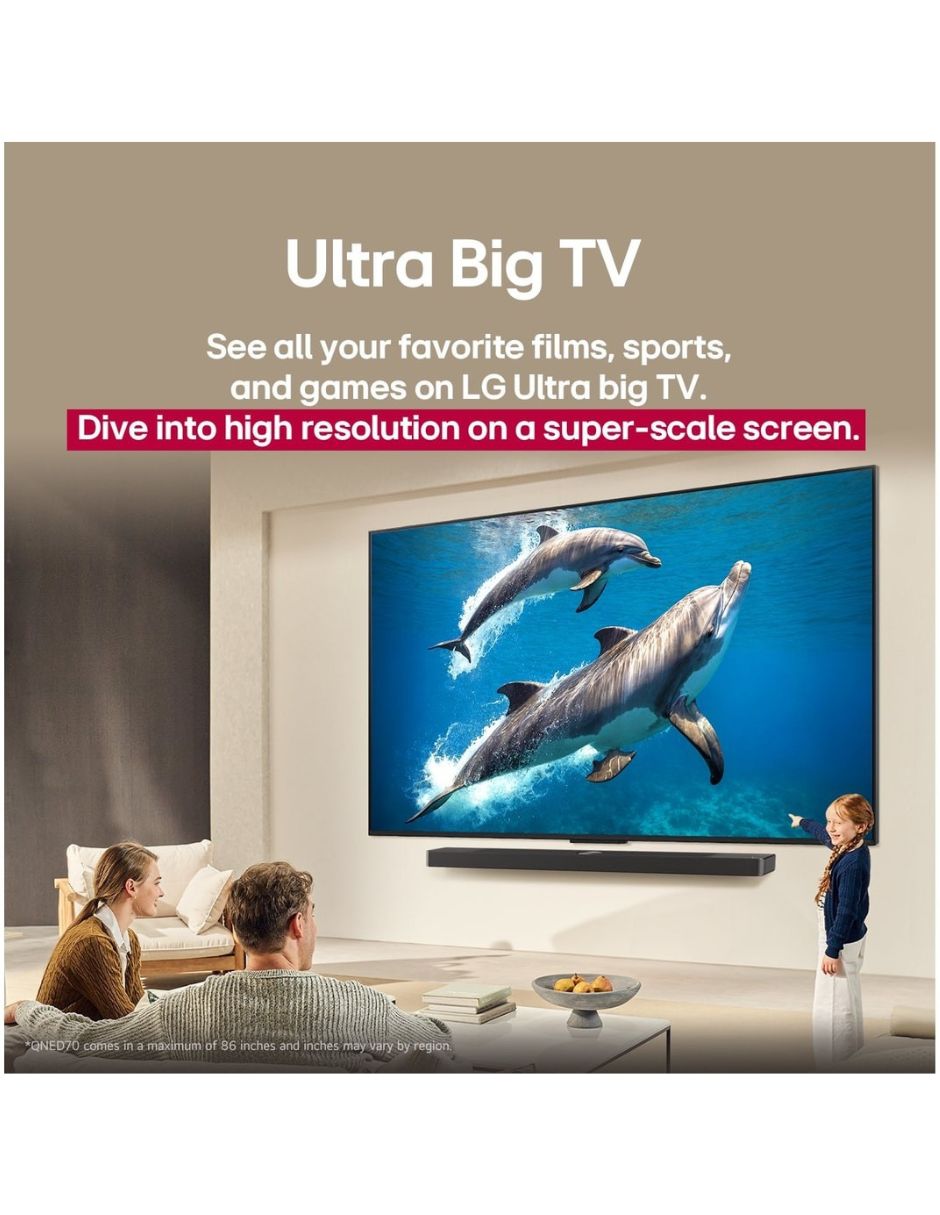 Pantalla Smart TV QNED de 4K/UHD 55QNED73ASA webos con AI Sound 9