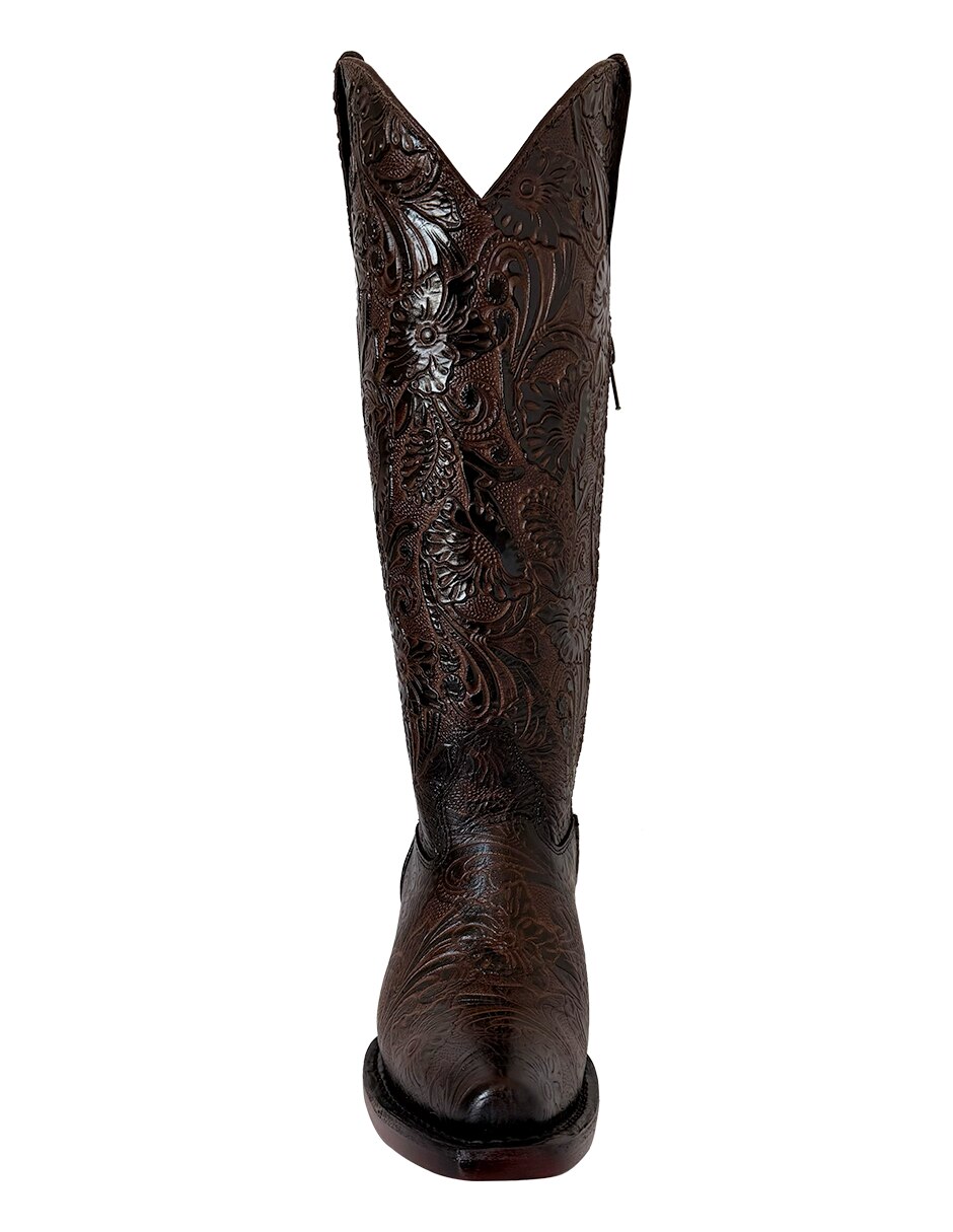 Bota cowboy abajo de la rodilla bdp botas de pedro de piel para mujer