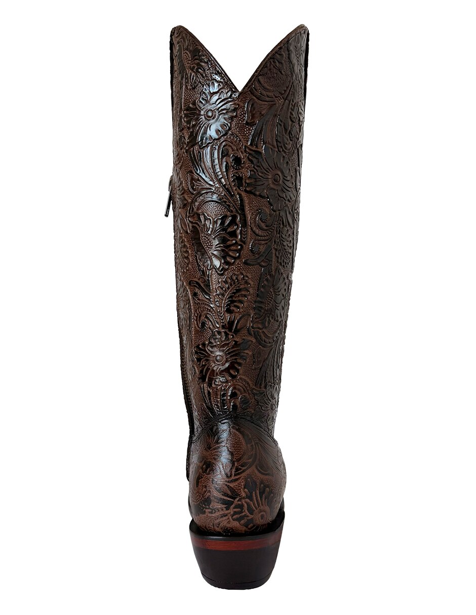 Bota cowboy abajo de la rodilla bdp botas de pedro de piel para mujer