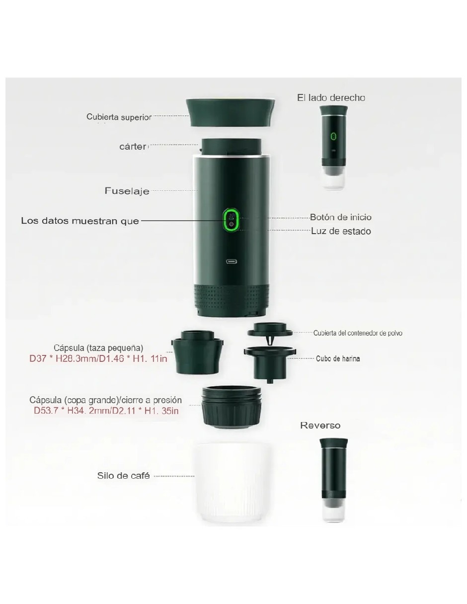 Cafetera portátil Genérica de 1.6 L