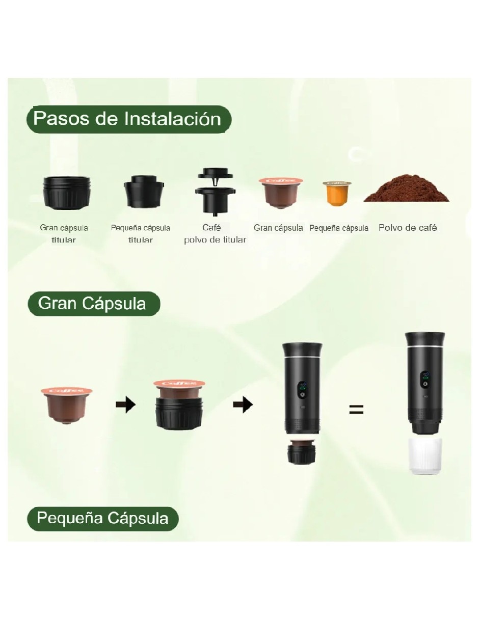 Cafetera portátil Genérica de 1.6 L