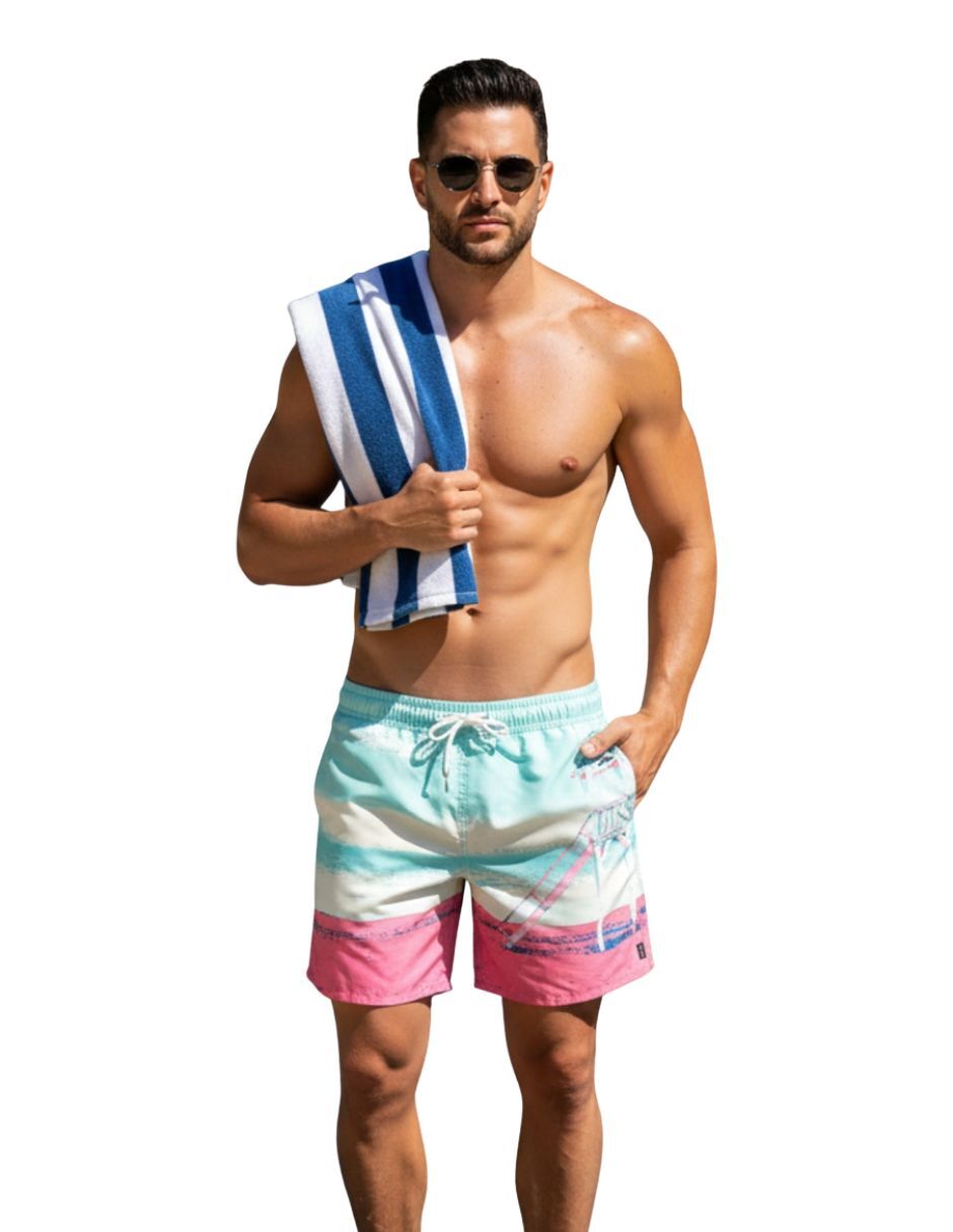 Traje de baño cintura elástica para hombre 3
