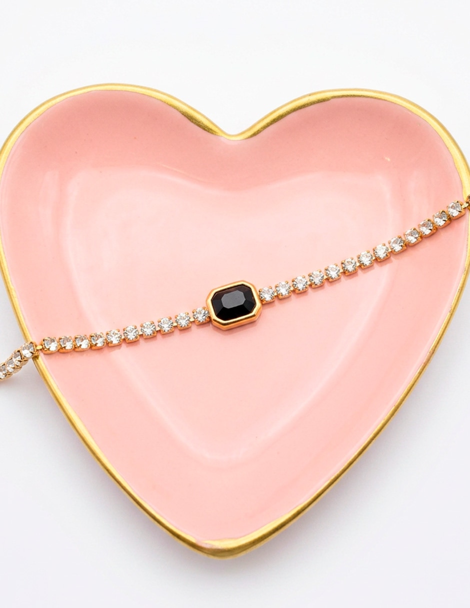 Pulsera Ana maria Mexico de acero inoxidable 18 k pulsera de cristales con acabado baño de oro