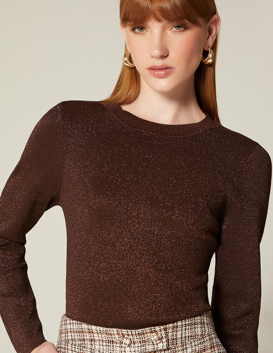 Suéter cuello redondo para mujer