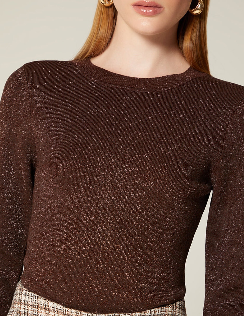 Suéter cuello redondo para mujer 6