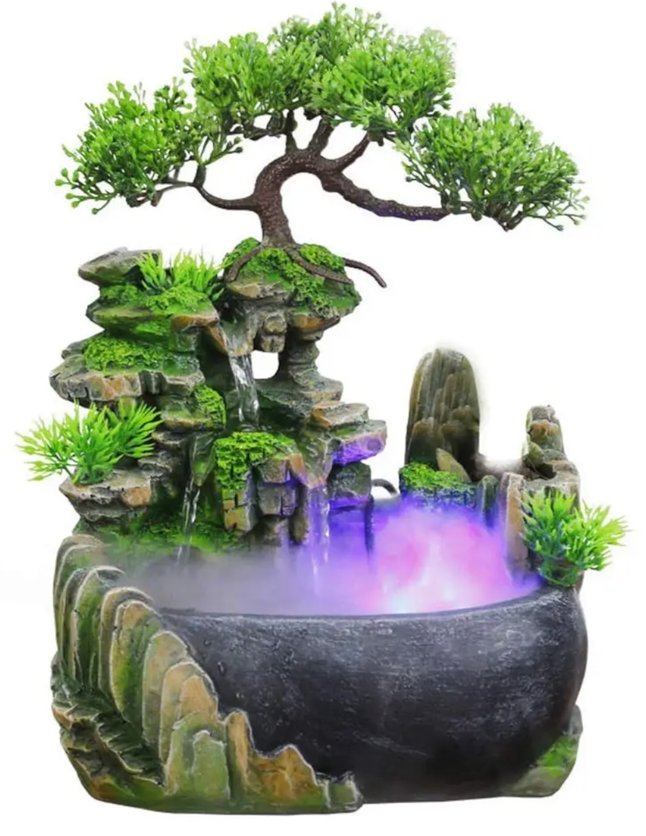 Fuente de agua con luz de resina 3
