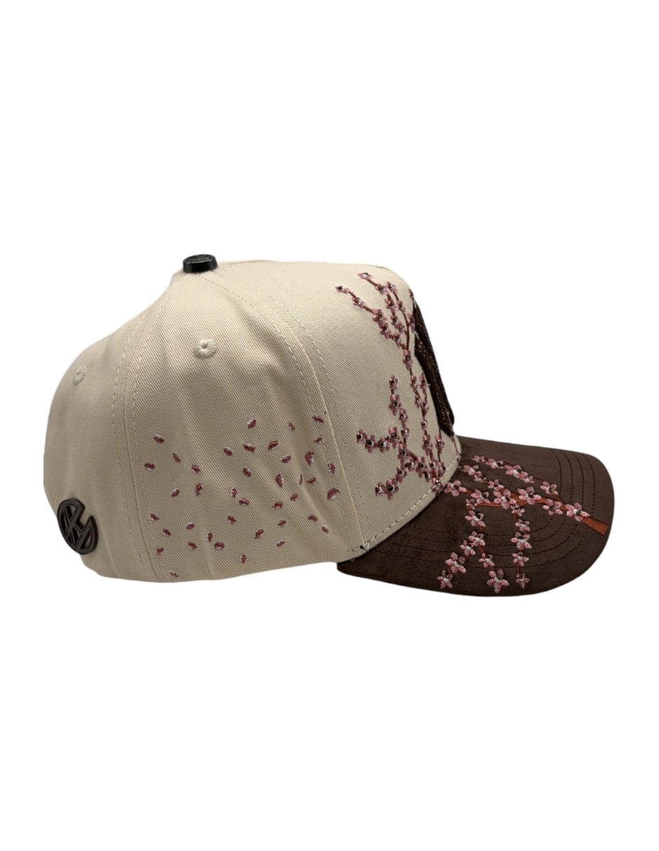 Gorra visera curva snapback casual Big Boss Sakura Tan Pink para hombre