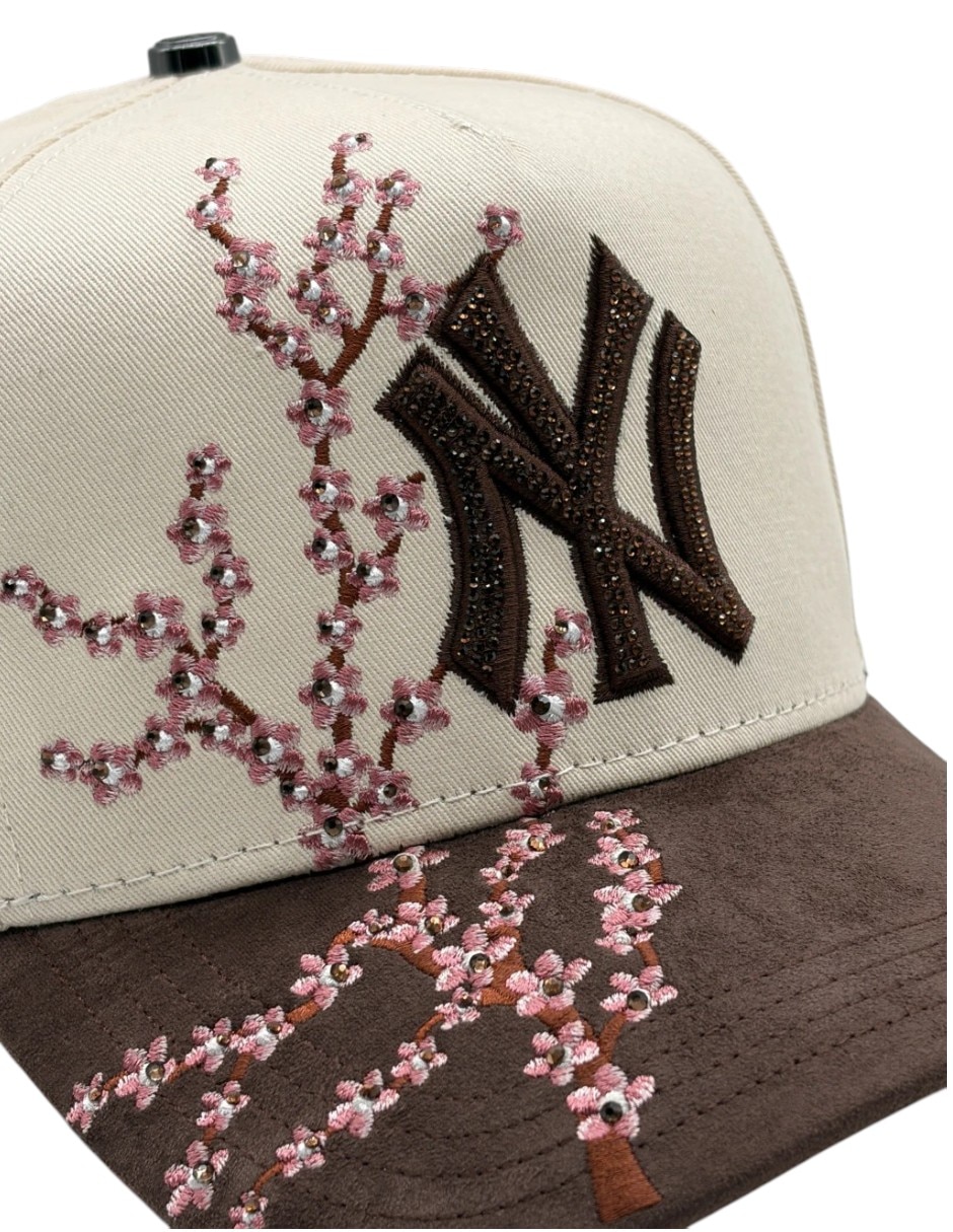 Gorra visera curva snapback casual Big Boss Sakura Tan Pink para hombre