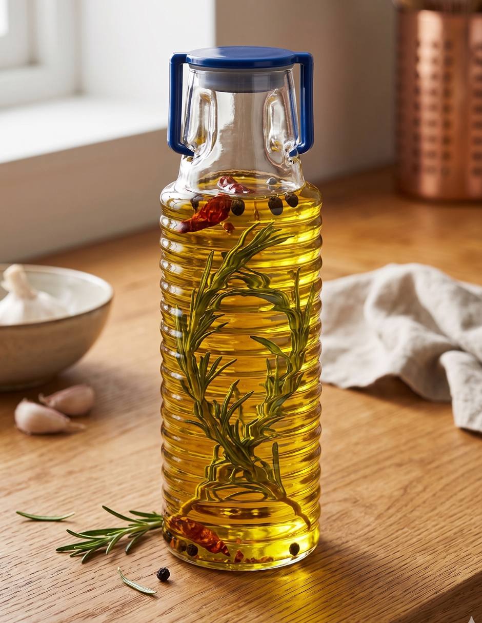 Botella de agua de vidrio Argo con tapa a presión 1 L 3