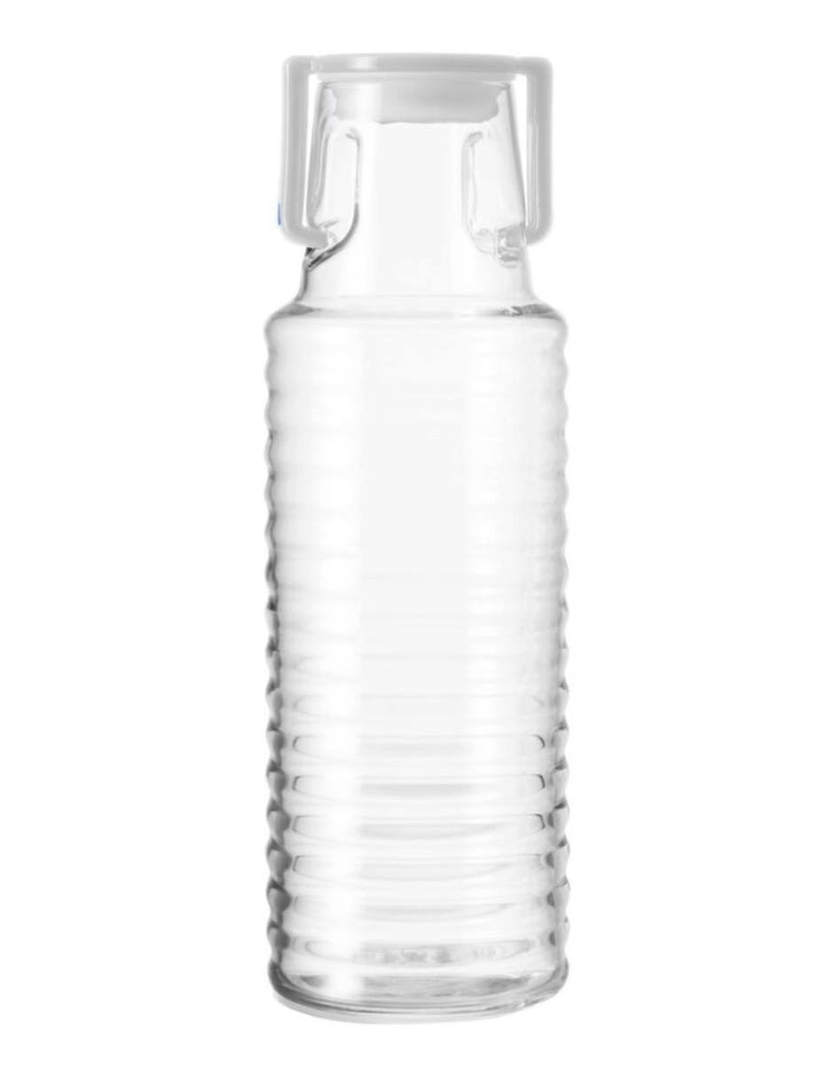Botella de agua Borgonovo de vidrio Argo con tapa a presión 1 L
