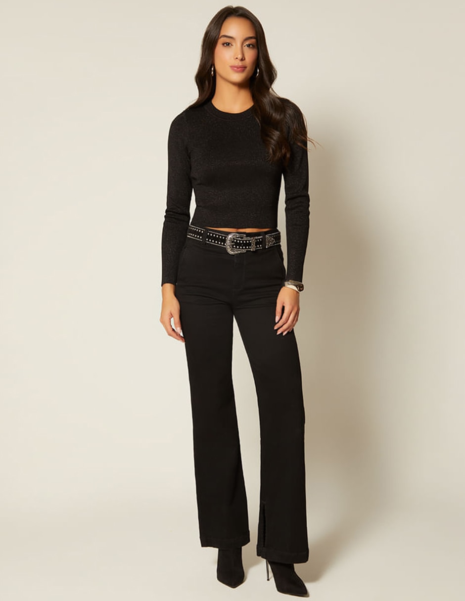 Suéter cuello redondo para mujer 2
