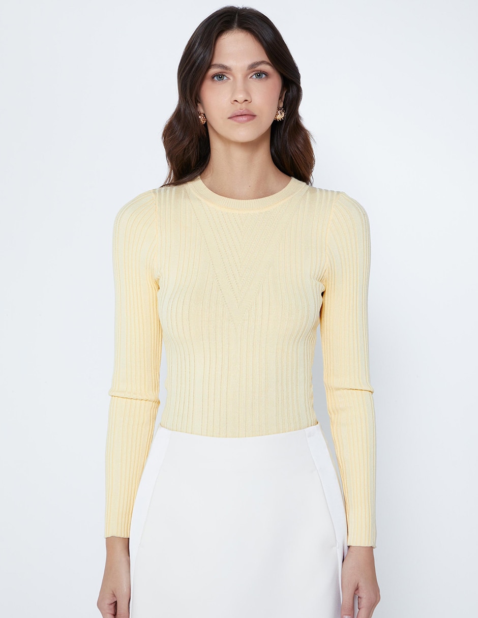 Suéter cuello redondo para mujer Suéter cuello redondo para mujer