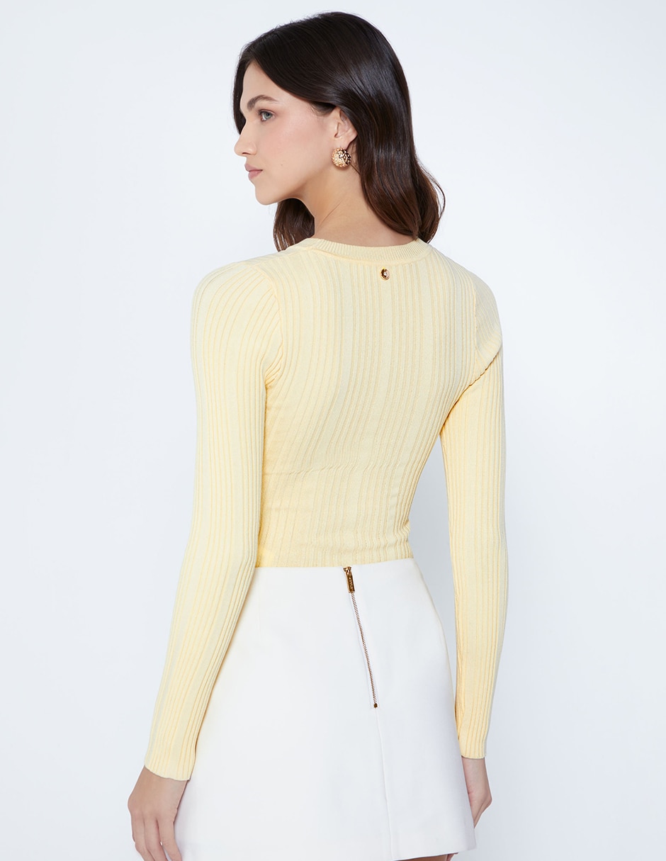 Suéter cuello redondo para mujer 2