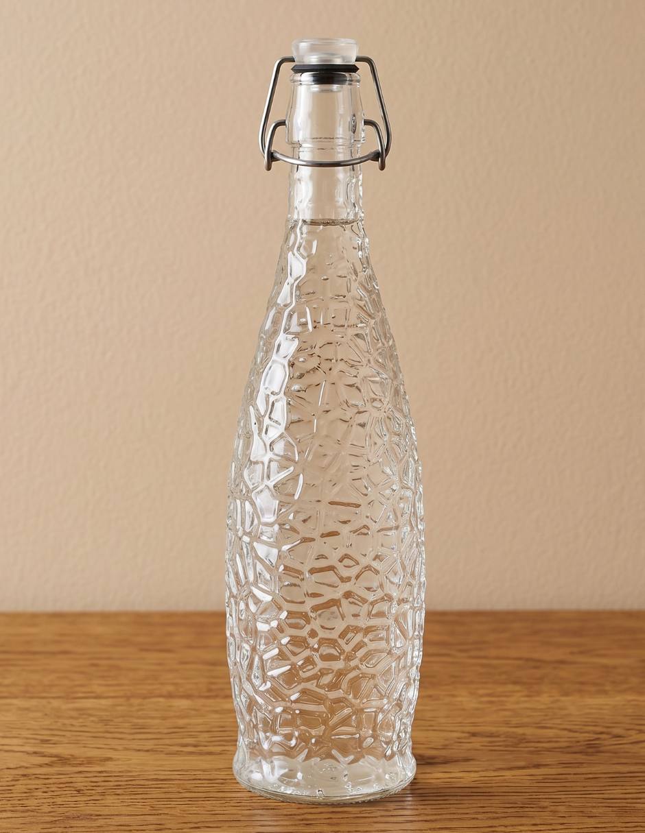 Botella de agua Borgonovo de Vidrio Polar con tapa a presión 1 L