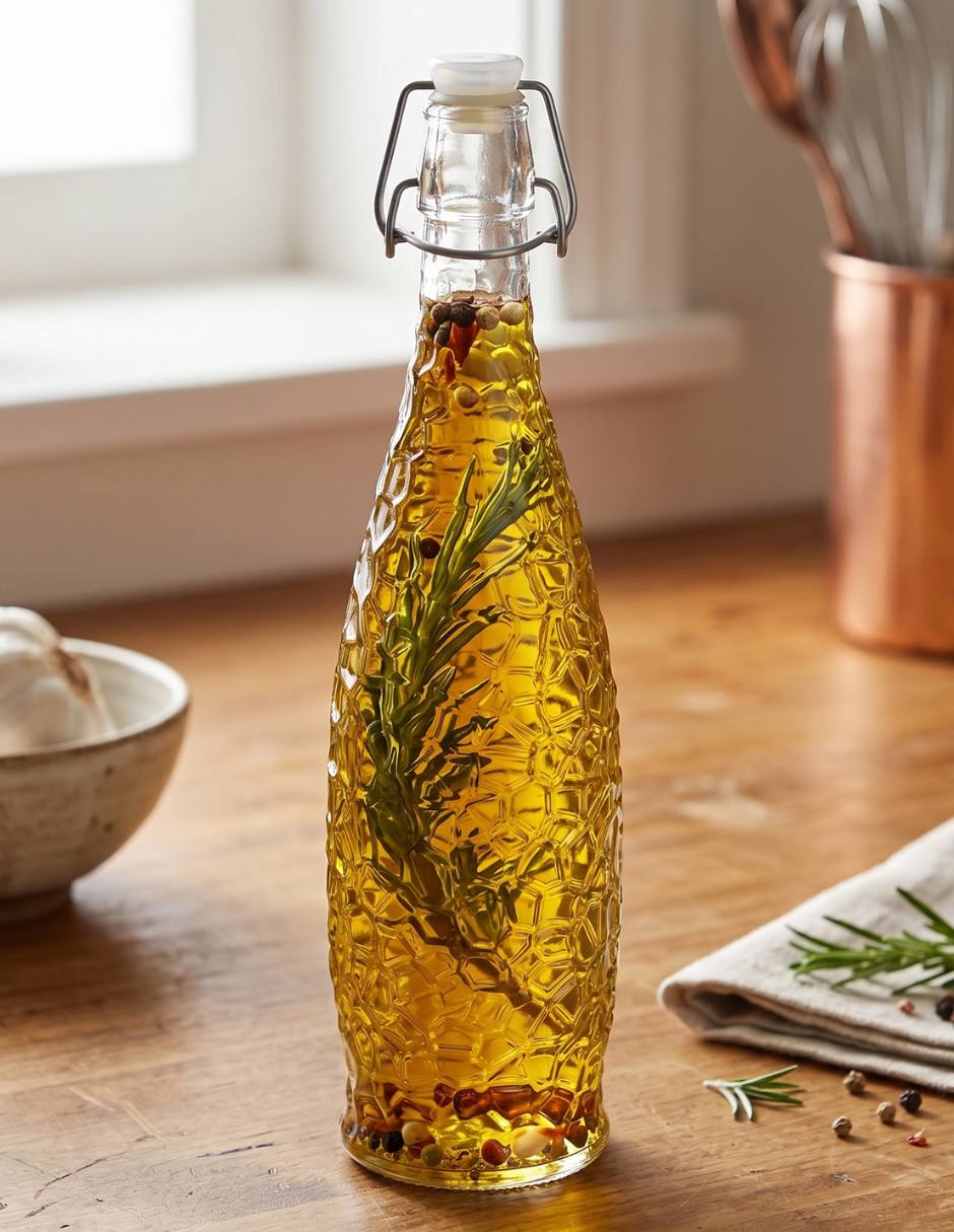Botella de agua Borgonovo de Vidrio Polar con tapa a presión 1 L