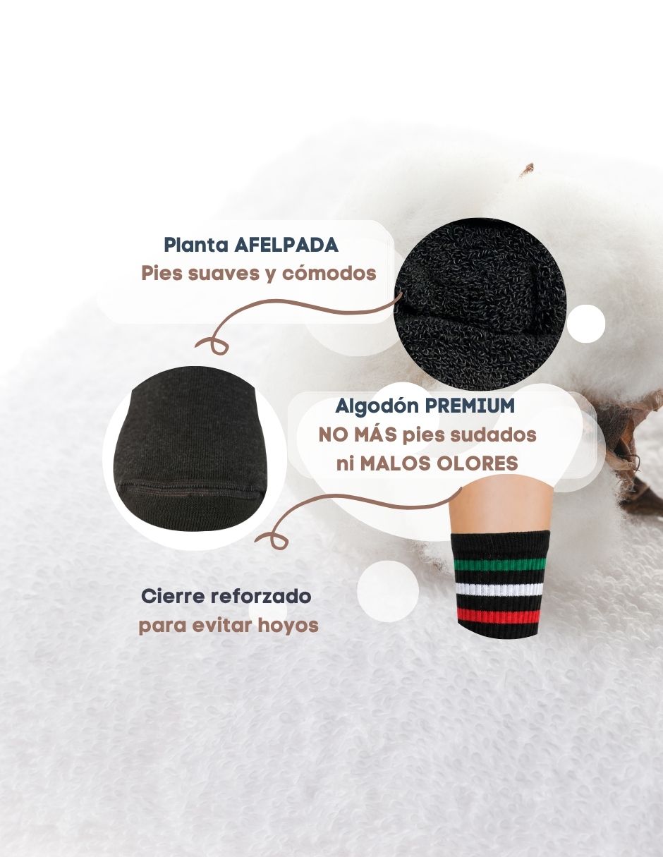 Set calcetines media pantorrilla México comfort specialfit socks de algodón para hombre 6 pares