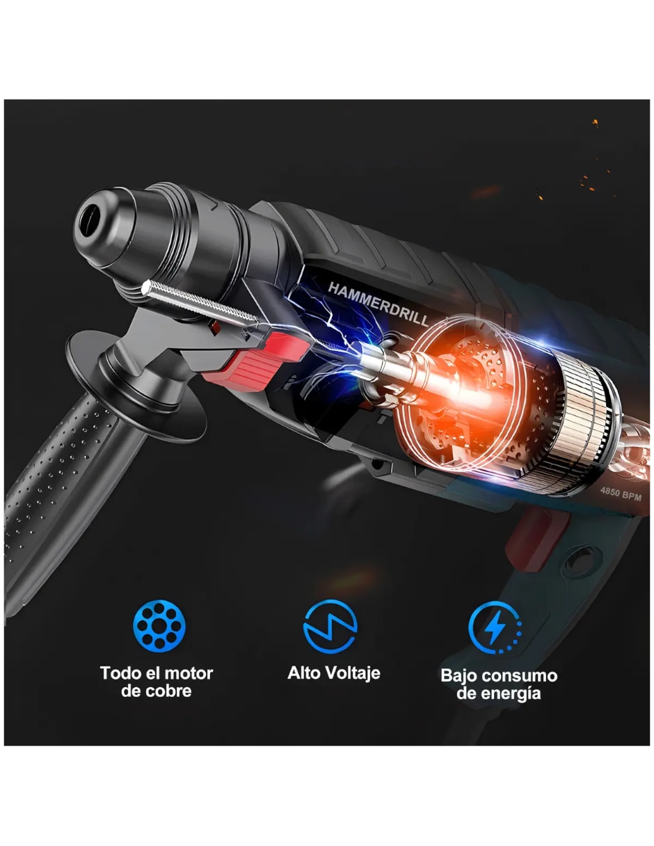 Rotomartillo y accesorios Genérica 1200 W 10 piezas