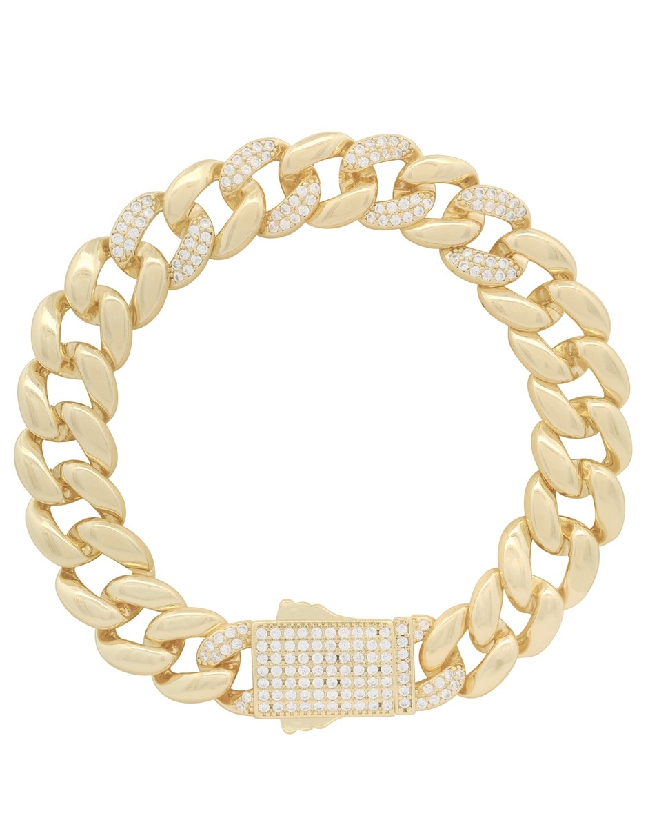 Pulsera 18 k con acabado
