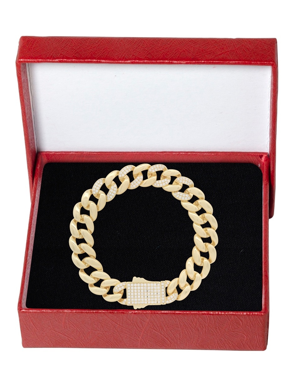 Pulsera 18 k con acabado 3