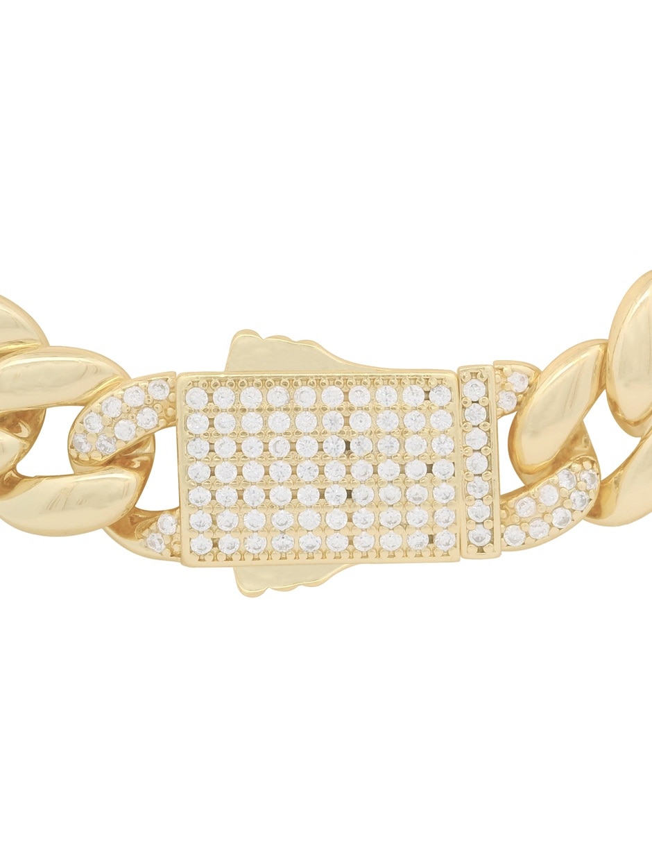 Pulsera 18 k con acabado 5