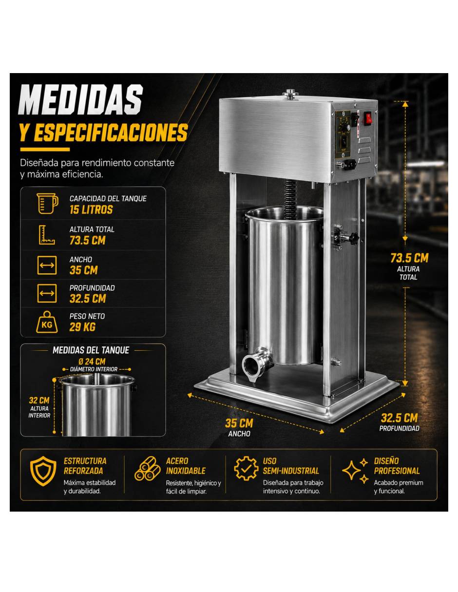 Embutidora eléctrico 12 L 7